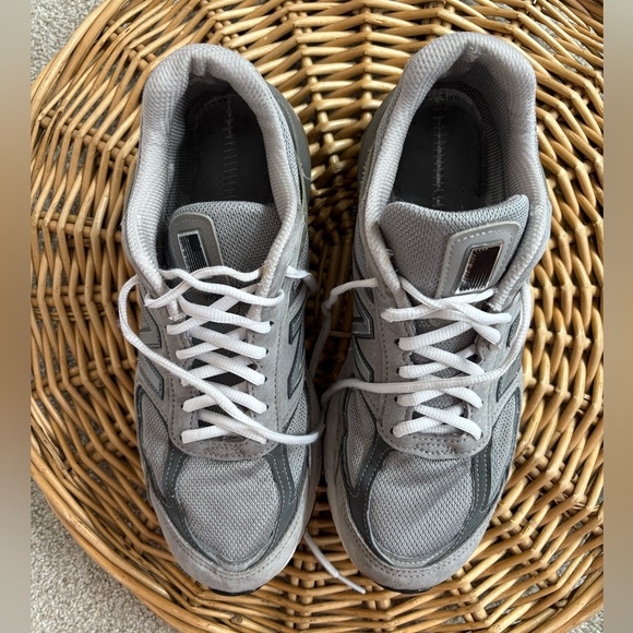 New Balance Gray Silver 990V5 Made In USA Running Sneakers Size 9.5 - Picture 5 of 9